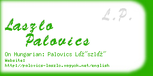 laszlo palovics business card